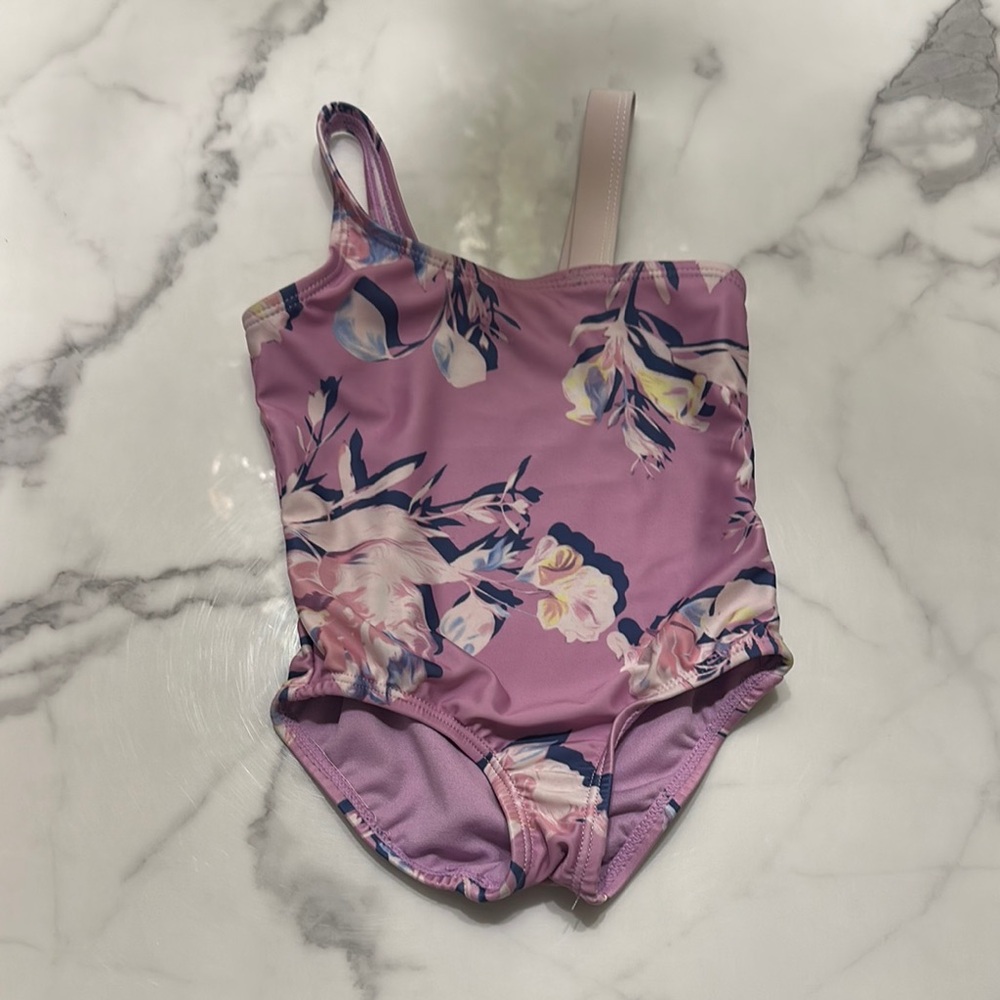 Ideology Kids Floral One Piece in Purple and Pink